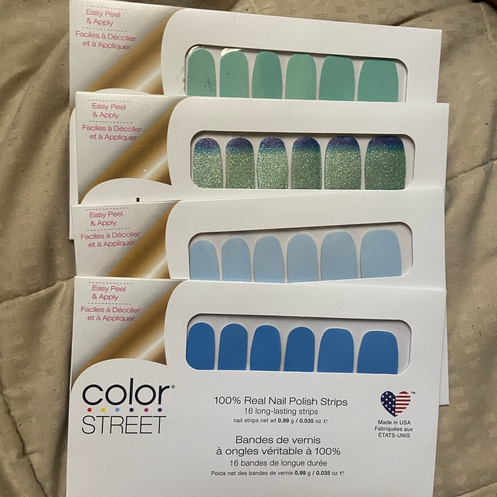 Color street nail green/blue nail bundle